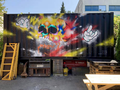 Slow Hand Patio Mural | Murals by Taka Sudo | Slow Hand Beer Company in Vancouver