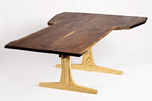 Father’s table- my take on on the classic trestle table. | Tables by Gill CC Woodworks