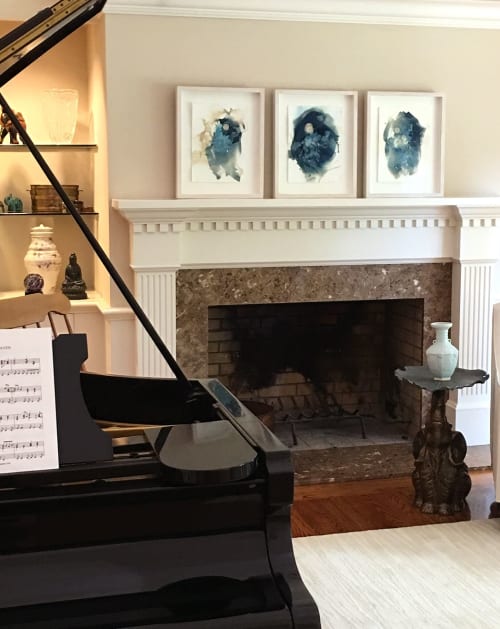 Afterglow Triptych | Mixed Media by Ann Holsberry