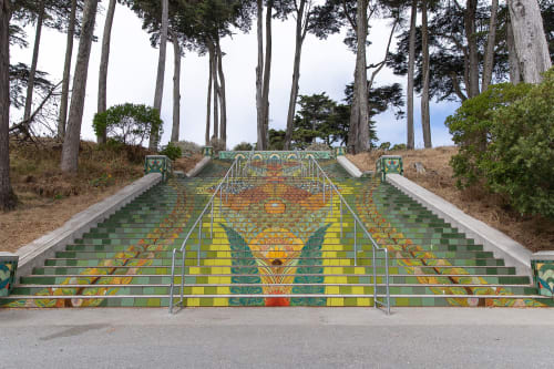 Lincoln Stairway Project | Tiles by Aileen Barr | Lincoln Park Steps in San Francisco