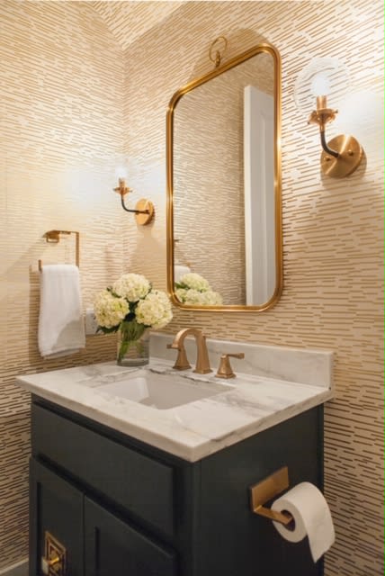 Powder Bathroom | Interior Design by Angeline Guido Design