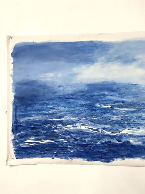 Here Come The Waves | Mixed Media in Paintings by Dyanna Dimick (DYD ART)