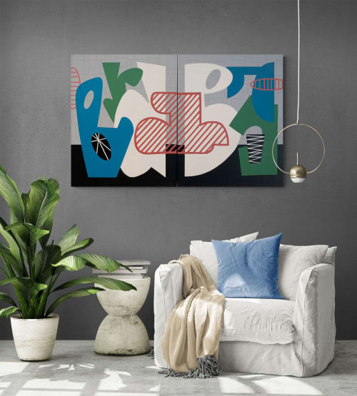 Marriage of Minds abstract canvas painting | Paintings by Gwen Gunter