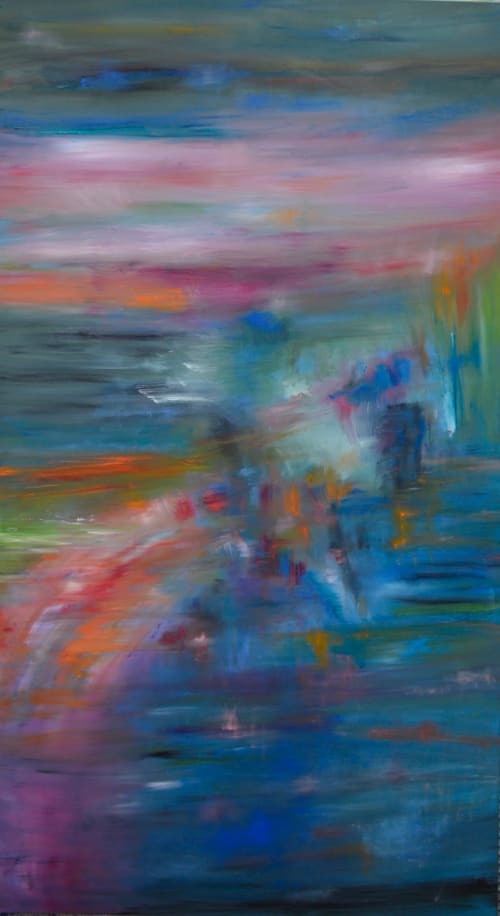 Reflections On the Lake | Oil And Acrylic Painting in Paintings by Strokes by Red - Red (Linda Harrison)