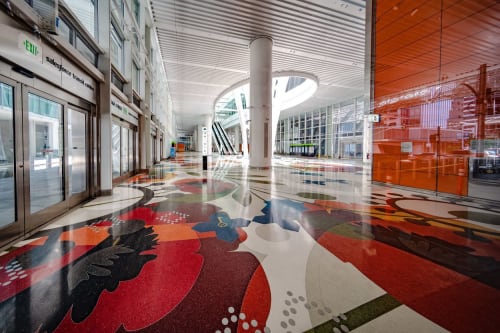 Terrazzo Floor Design of the Grand Hall | Murals by Julie W Chang | Salesforce Transit Center in San Francisco