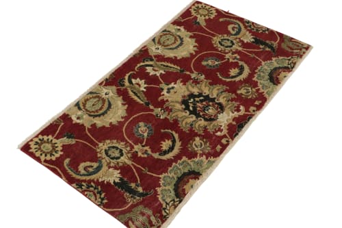 Rug & Kilim's 17th Century Style Rug in Red, Beige & Green | Rugs by Rug and Kilim