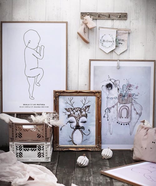 One Line #1 | Art & Wall Decor by Fødselsplakat.no | Christine Hoel's Home in Lillestrøm