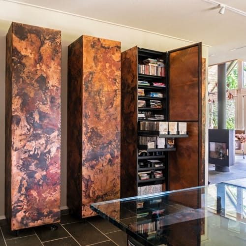 Patinated Copper Cupboards | Furniture by Wout Wessemius