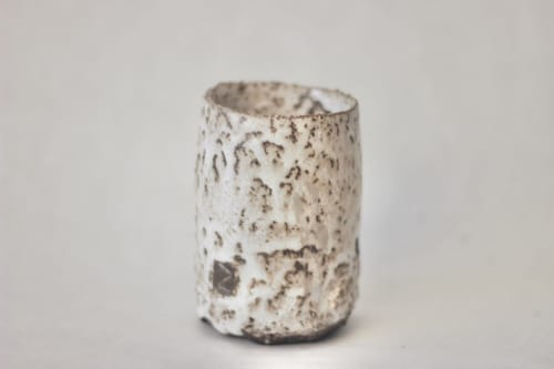 Glazed terra nigra clay cup | Drinkware by ZHENI