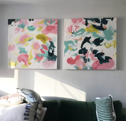 Commission Diptych | Paintings by Maggie Perrin-Key | New York in New York