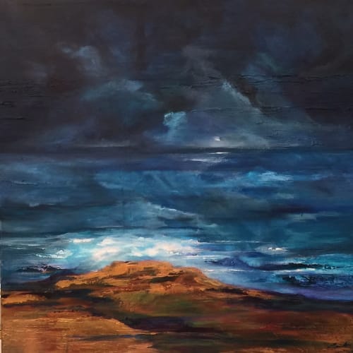 Horizon 2 | Paintings by Linda Lindus | Private Residence, Phoenix in Phoenix