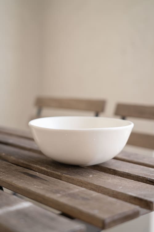 White Matte Stoneware Soup Bowl | Dinnerware by Creating Comfort Lab