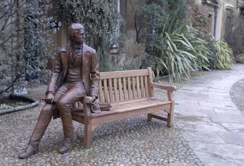 Young Darwin Statue | Public Sculptures by Anthony Smith Sculpture | Christ's College Cambridge in Cambridge