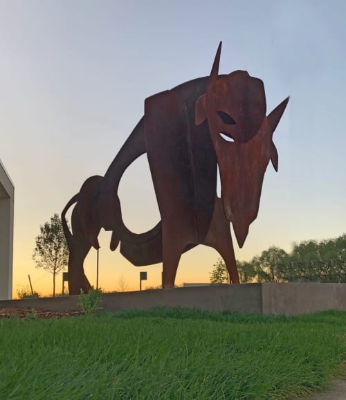 Wild Bill Bison | Public Sculptures by John Randall Nelson | Element Boulder Superior in Superior