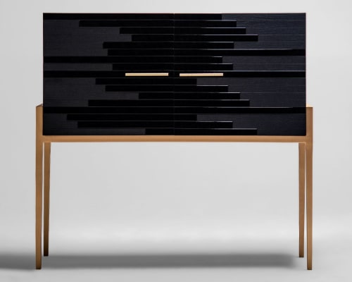 Vind Modern Sideboard in Gold color finish | Storage by Lara Batista