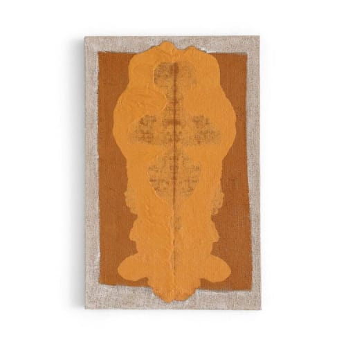Rorschach Tumeric A | Mixed Media by Kim Fonder