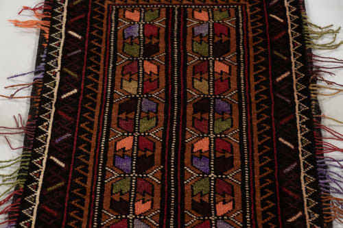 Antique Balisht Tribal Textile with Polychromatic Geometric | Rugs by Rug and Kilim