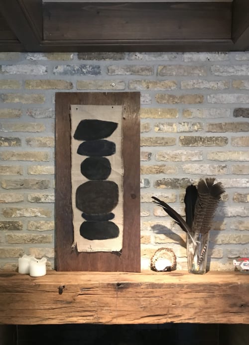 abstract totem | Oil And Acrylic Painting in Paintings by sandi gehring