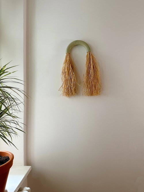 Ceramic Arch With Raffia  | Mint | S | Ornament in Decorative Objects by Dörte Bundt