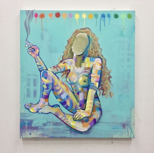 Smoking is Sexy | Paintings by Andres García-Peña Art | Artist Studio Brooklyn in Brooklyn