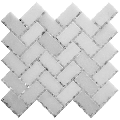Lexington White Marble Mosaic Tile | Tiles by Tile Club