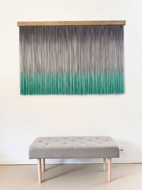 Sensory Color Vibrations-Mint | Wall Hangings by Olivia Fiber Art