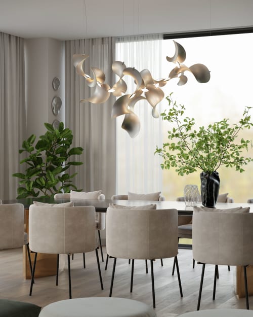 Dune 20 Cluster in Metallic Tones Pendant Light | Chandeliers by MOSS Objects