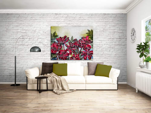 Modern Floral Red | Art & Wall Decor by Robin Jorgensen