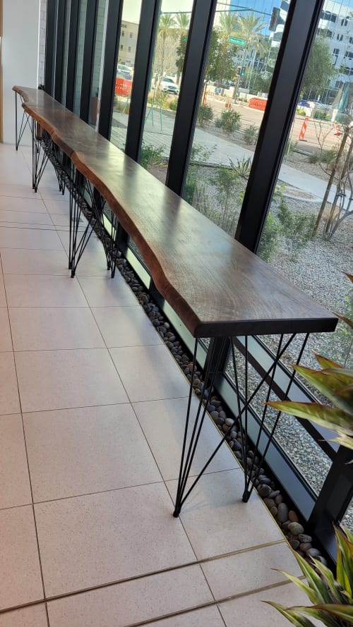 27ft Walnut Live Edge Bar Top | Tables by Lumberlust Designs | Novel Midtown Phoenix in Phoenix