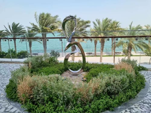 Singing, Waiting, Floating | Public Sculptures by Wenqin CHEN | Katara Towers in Lusail