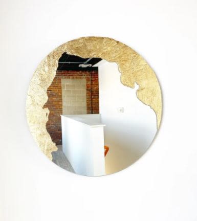"Glissando" Edge Finish-Modern Abstract Mirror | Art & Wall Decor by Candice Luter Art & Interiors
