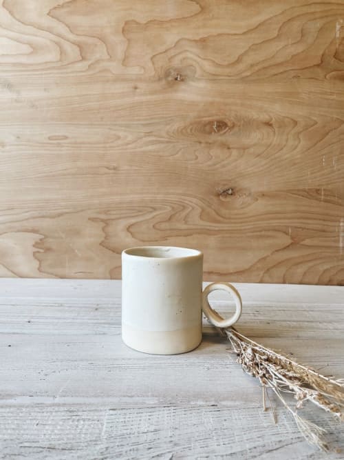 Circle Handle Mug in Oatmeal | Cups by Bridget Dorr