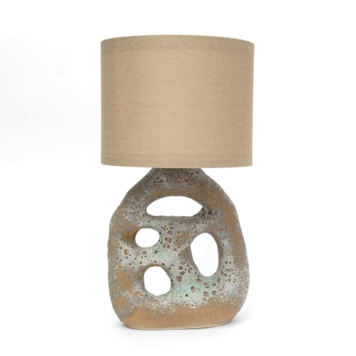 Amphora Lamp - Turquoise | Table Lamp in Lamps by niho Ceramics