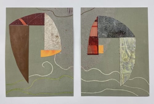 Squared and Rumpled | Collage in Paintings by Susan Smereka