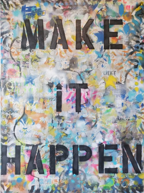 Make It Happen | Oil And Acrylic Painting in Paintings by Sona Fine Art & Design  - SFAD | Malibu, CA in Malibu