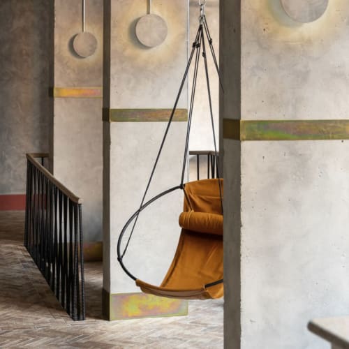 SLING - Soft Leather | Chairs by Studio Stirling | Bermonds Locke, Tower Bridge in London