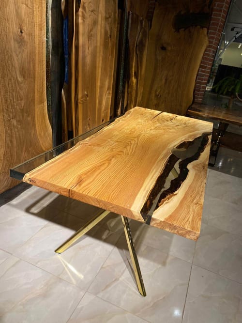 Clear Epoxy Wood Table | Tables by Gül Natural Furniture