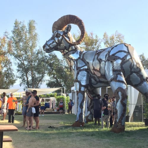 “Ram Jam” | Public Sculptures by Don Kennell | Shady Lane Park in Coachella