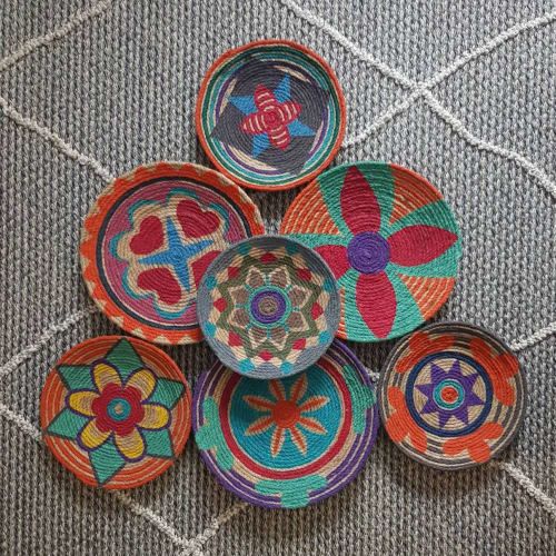 Set of 7 Baskets Wall Decor | Ornament in Decorative Objects by Sarmal Design