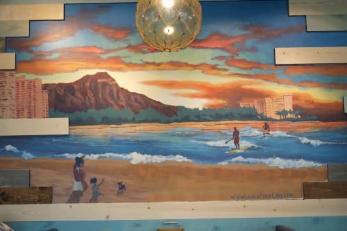 Indoor Mural | Murals by Lauren Hana Chai | Shorefyre - International Marketplace in Honolulu