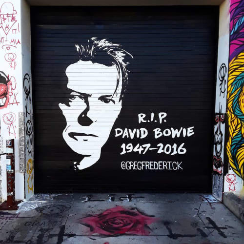 RIP David Bowie | Street Murals by Greg Frederick