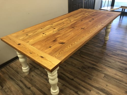 Heartpine Farm Table | Tables by Peach State Sawyer Services | Rustic Vibes in Evans