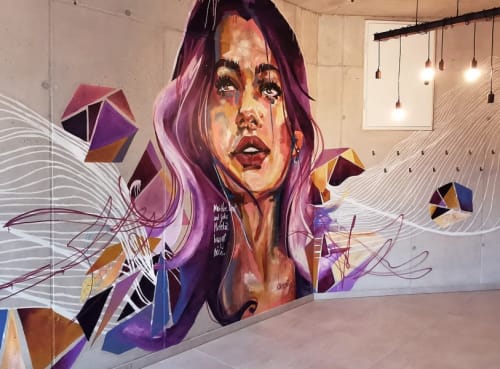 "Dance of the Molecules" Mural | Murals by Carola Deutsch | UTSC Dance Unity in Graz