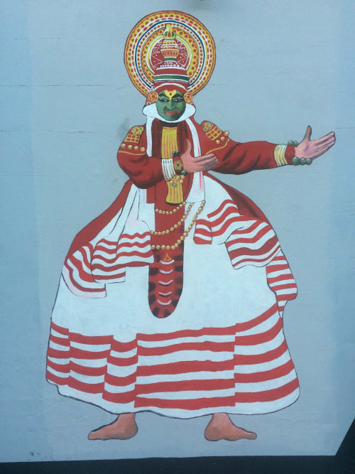 Kerelan Dancer | Murals by Alan Hudleston Paintings | Indian Palace in Cambridge