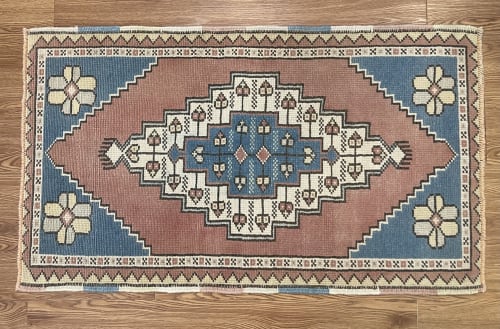 Hand-woven Turkish Rug Doormat| 2.1 x 3.8 | Rugs by Wool and Rug