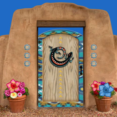 Southwest Style Door: Day of the Lizard | Furniture by Blue Bliss