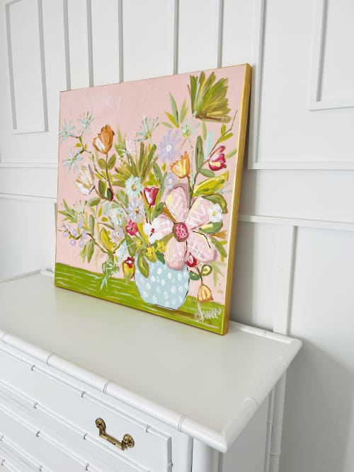 Hello, Darlin Original Painting | Oil And Acrylic Painting in Paintings by Dawn Newbern Art