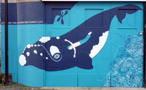 Whalefest North Atlantic Right whale mural | Street Murals by John Ives