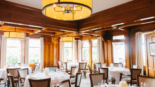 Hand Blown Glass Castle Hill Votive | Lighting by Anchor Bend Glassworks | Castle Hill Inn Restaurant in Newport