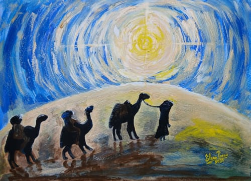 Reyes magos | Oil And Acrylic Painting in Paintings by Elena Parau